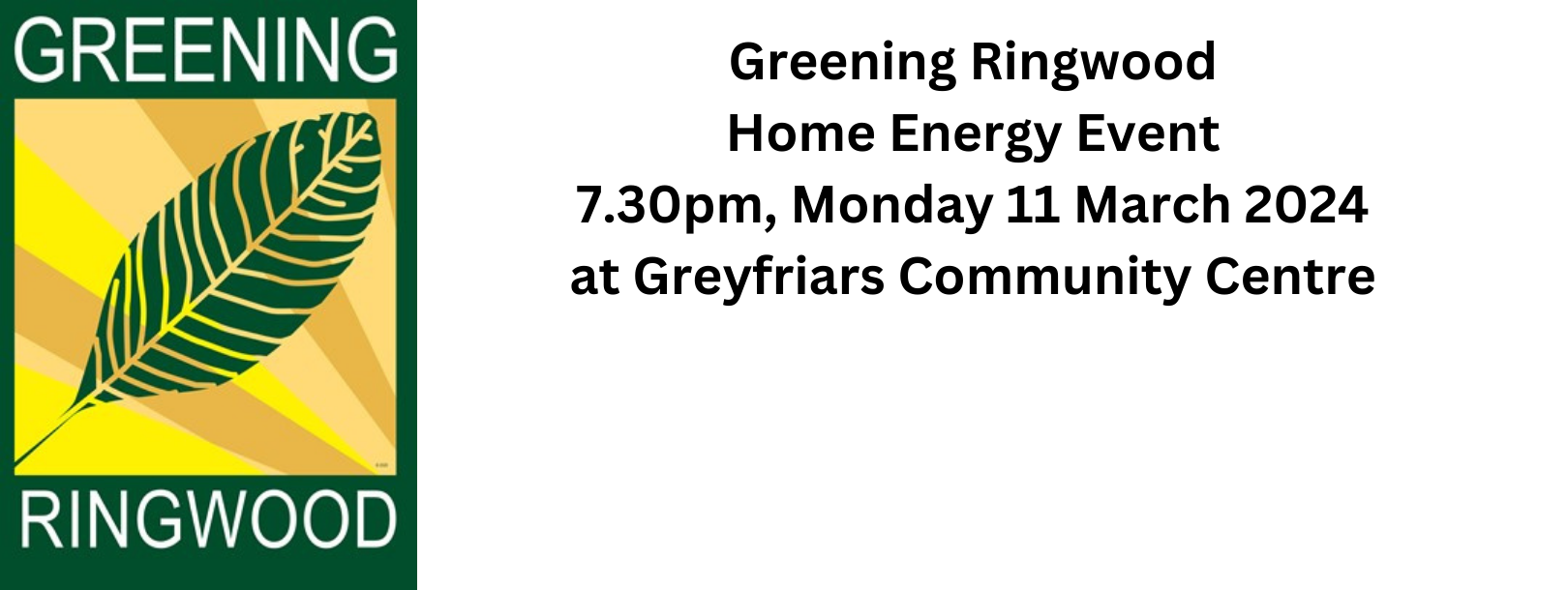 Greening Ringwood - Home Energy Event