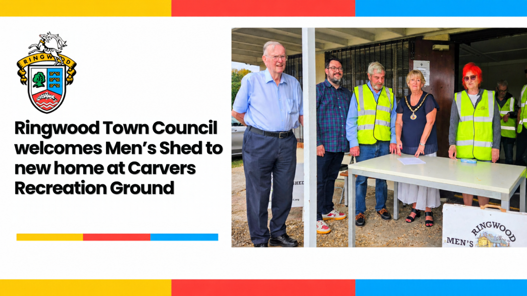 Ringwood Town Council welcomes Men’s Shed to new home at Carvers Recreation Ground