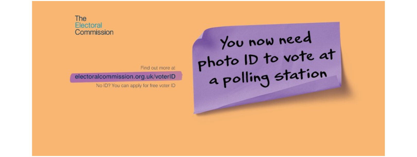 Bring photo ID to vote